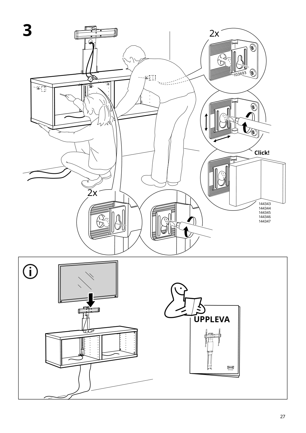 Assembly instructions for IKEA Besta tv unit black brown | Page 27 - IKEA BESTÅ TV storage combination/glass doors 994.113.14