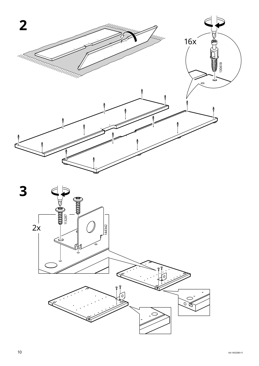 Assembly instructions for IKEA Besta tv unit black brown | Page 10 - IKEA BESTÅ TV bench 095.679.08