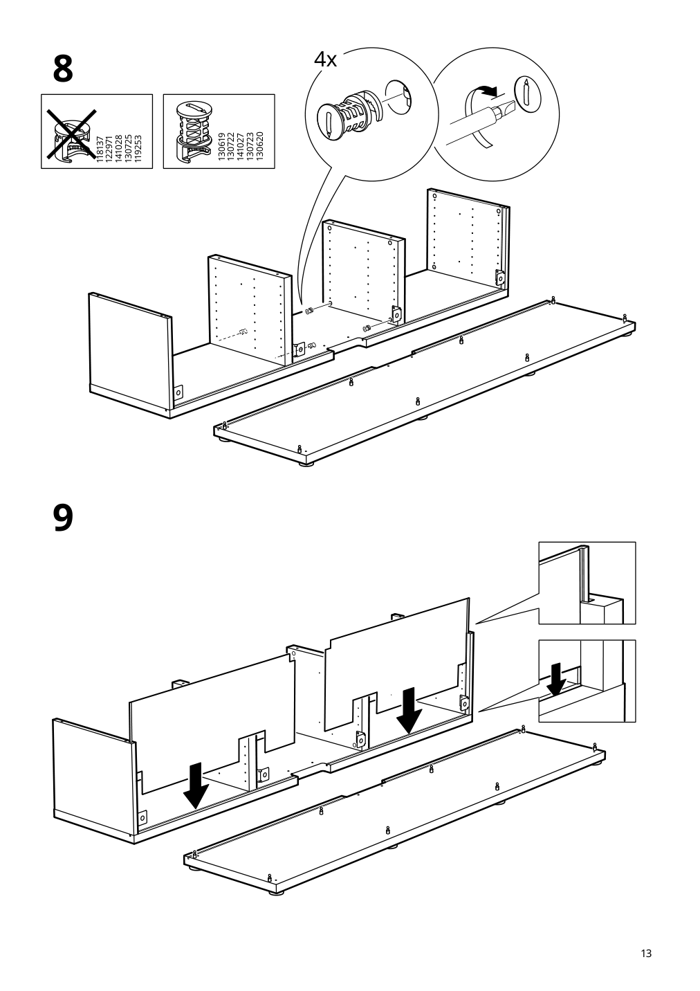 Assembly instructions for IKEA Besta tv unit black brown | Page 13 - IKEA BESTÅ TV storage combination/glass doors 194.063.02