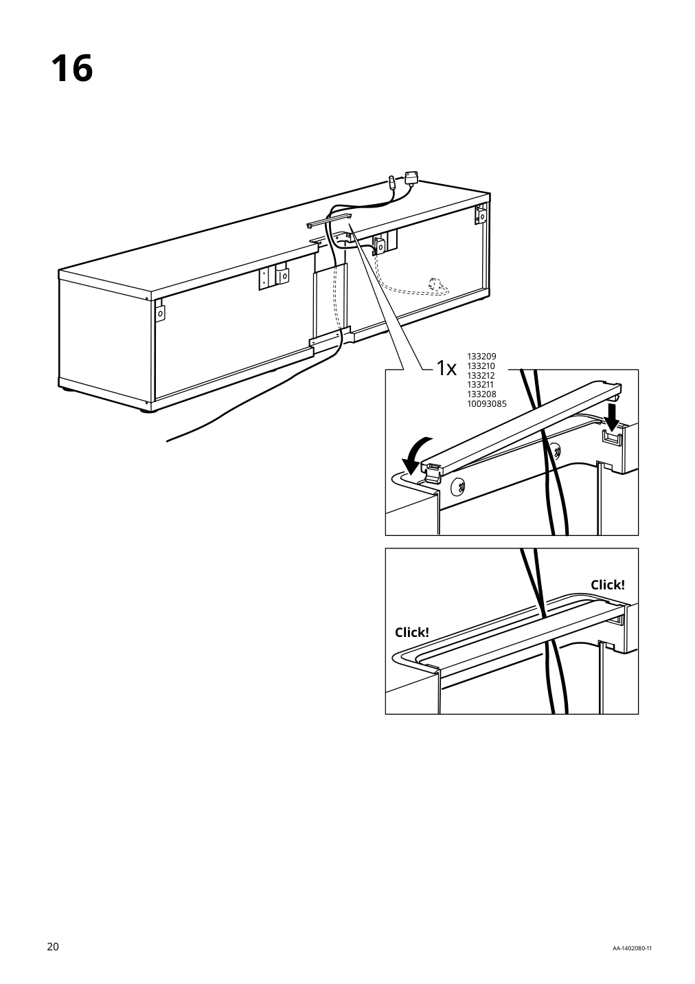 Assembly instructions for IKEA Besta tv unit black brown | Page 20 - IKEA BESTÅ TV storage combination/glass doors 794.067.14