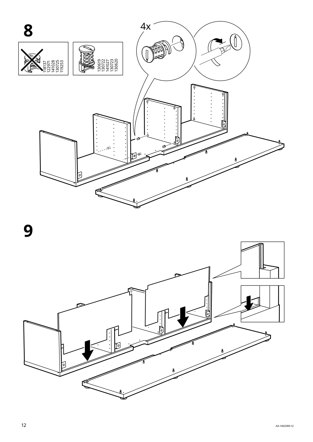 Assembly instructions for IKEA Besta tv unit dark gray | Page 12 - IKEA BESTÅ TV bench with doors 095.078.96