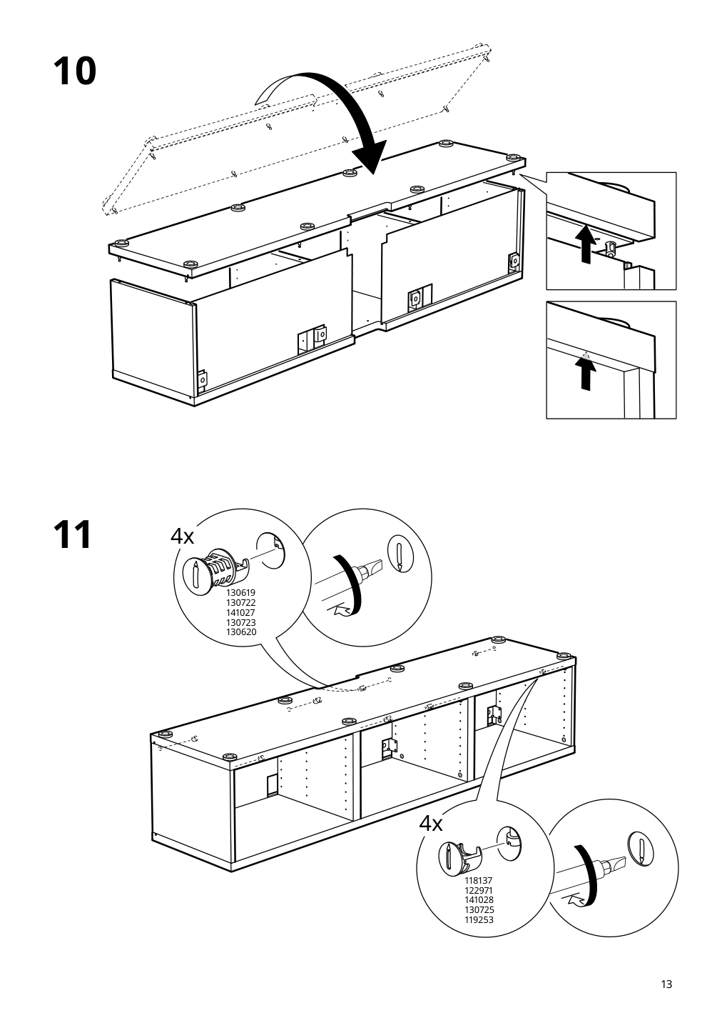 Assembly instructions for IKEA Besta tv unit dark gray | Page 13 - IKEA BESTÅ TV bench with doors 095.078.96
