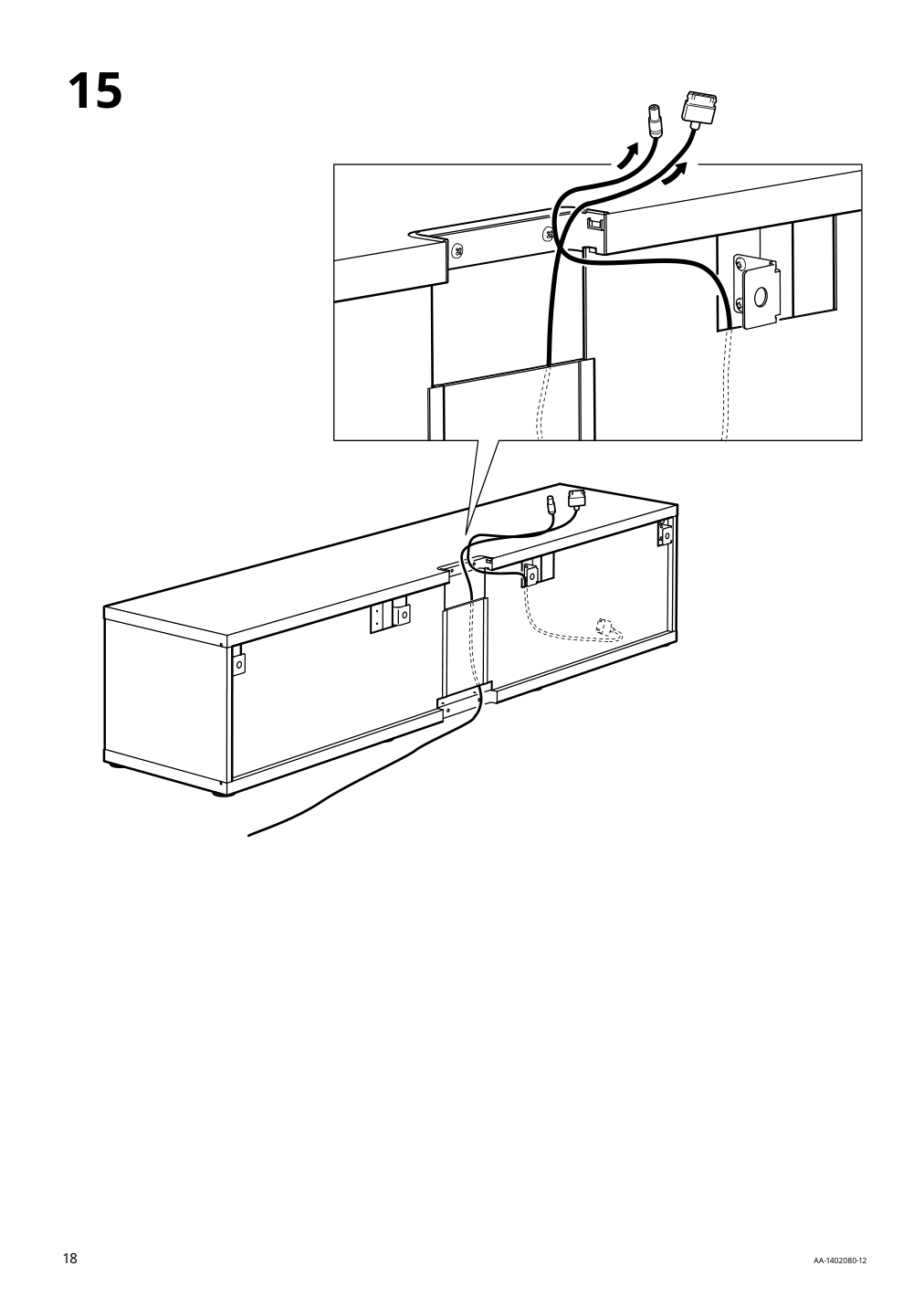 Assembly instructions for IKEA Besta tv unit dark gray | Page 18 - IKEA BESTÅ TV bench with doors 095.078.96