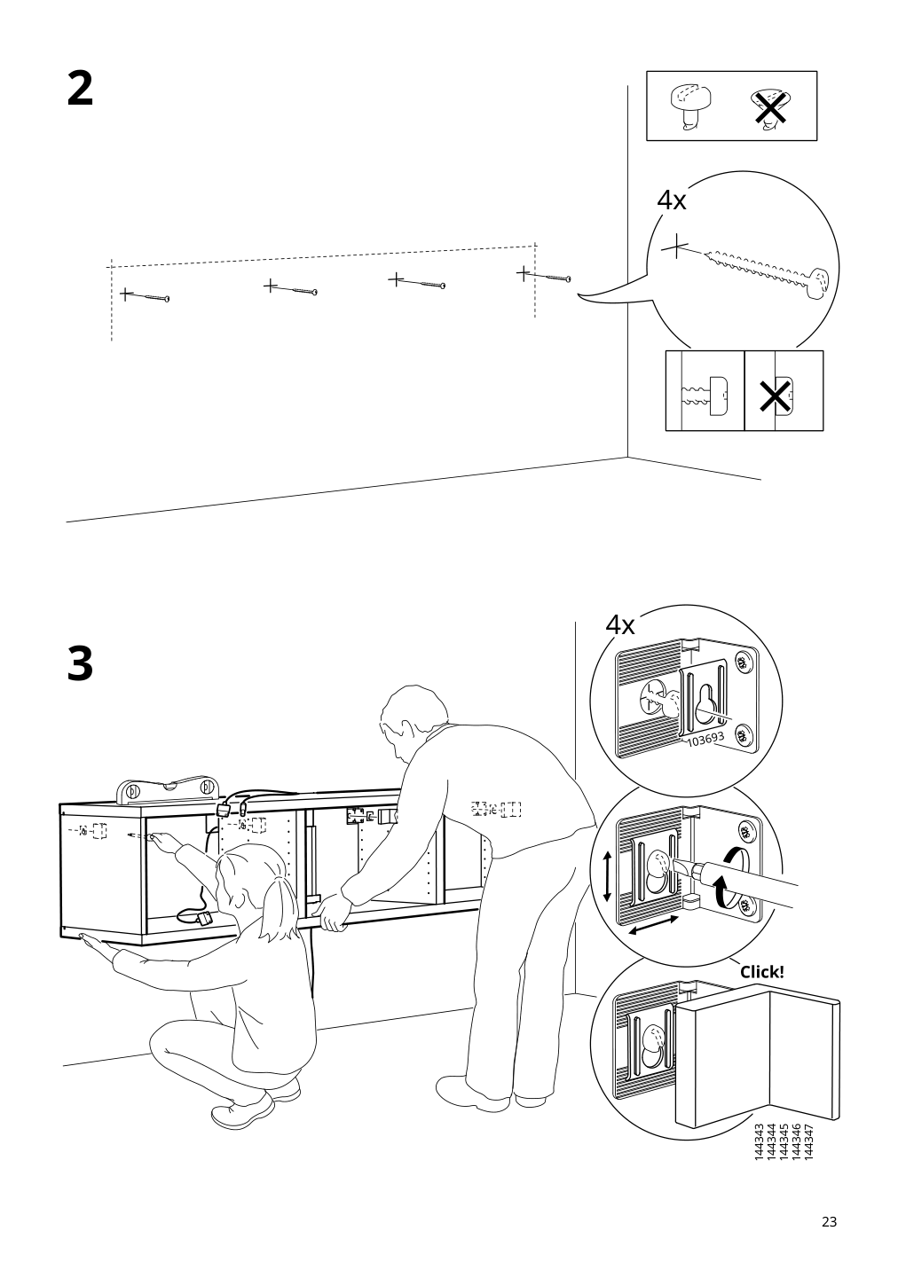 Assembly instructions for IKEA Besta tv unit dark gray | Page 23 - IKEA BESTÅ TV bench with doors 095.078.96