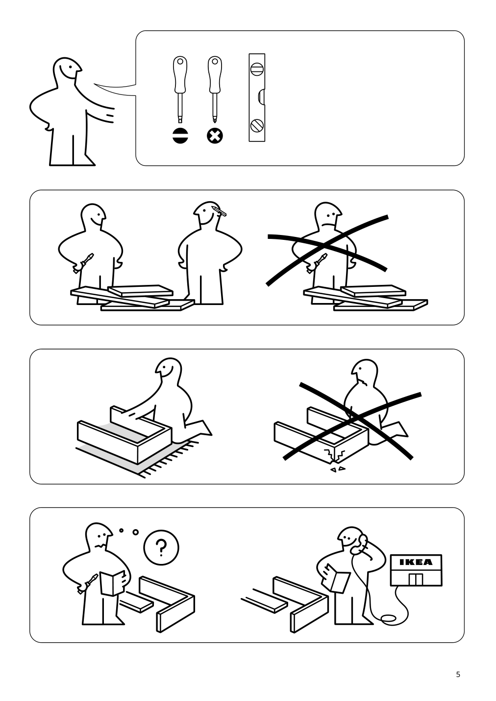 Assembly instructions for IKEA Besta tv unit dark gray | Page 5 - IKEA BESTÅ TV bench with doors 095.078.96