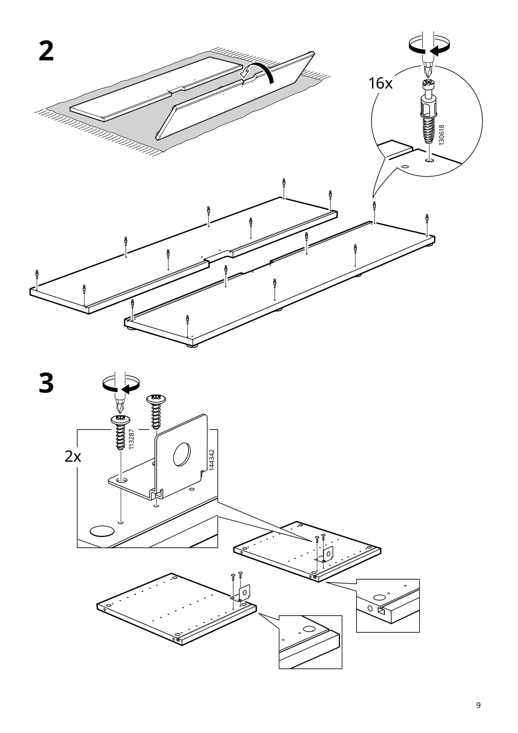 Assembly instructions for IKEA Besta tv unit dark gray | Page 9 - IKEA BESTÅ TV bench with doors 095.078.96
