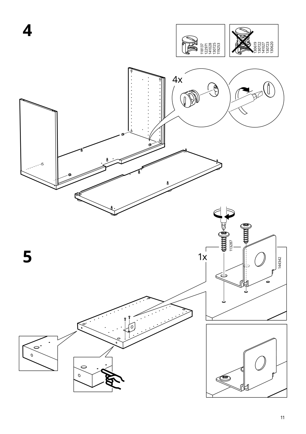 Assembly instructions for IKEA Besta tv unit white | Page 11 - IKEA BESTÅ TV unit with doors and drawers 392.975.14