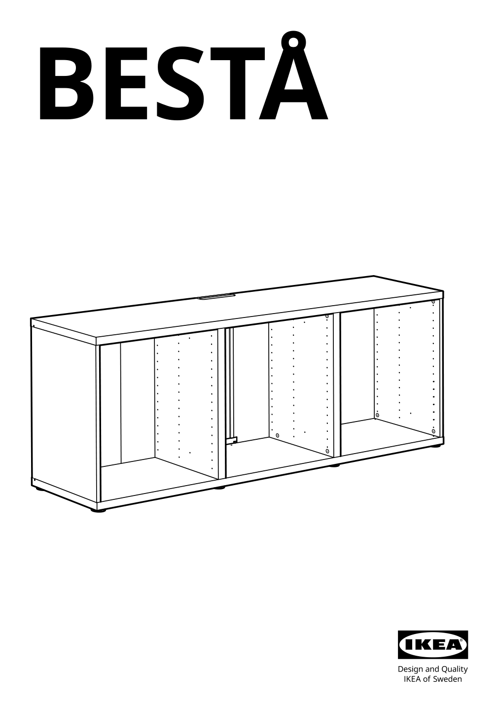 Assembly instructions for IKEA Besta tv unit dark gray | Page 1 - IKEA BESTÅ TV bench with drawers 895.560.29