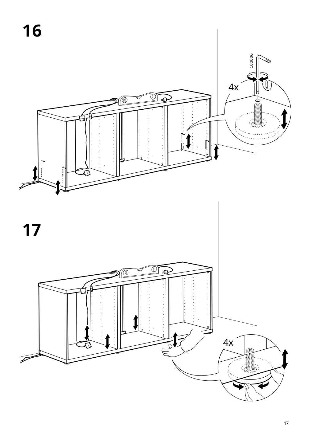 Assembly instructions for IKEA Besta tv unit white | Page 17 - IKEA BESTÅ TV bench with doors and drawers 195.680.16