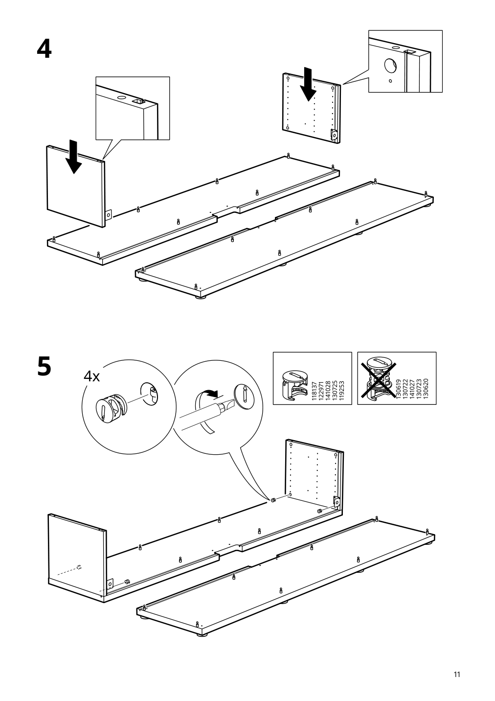 Assembly instructions for IKEA Besta tv unit white | Page 11 - IKEA BESTÅ TV storage combination/glass doors 295.686.38