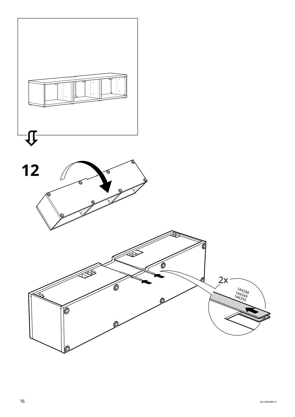 Assembly instructions for IKEA Besta tv unit white | Page 16 - IKEA BESTÅ TV storage combination/glass doors 095.686.39