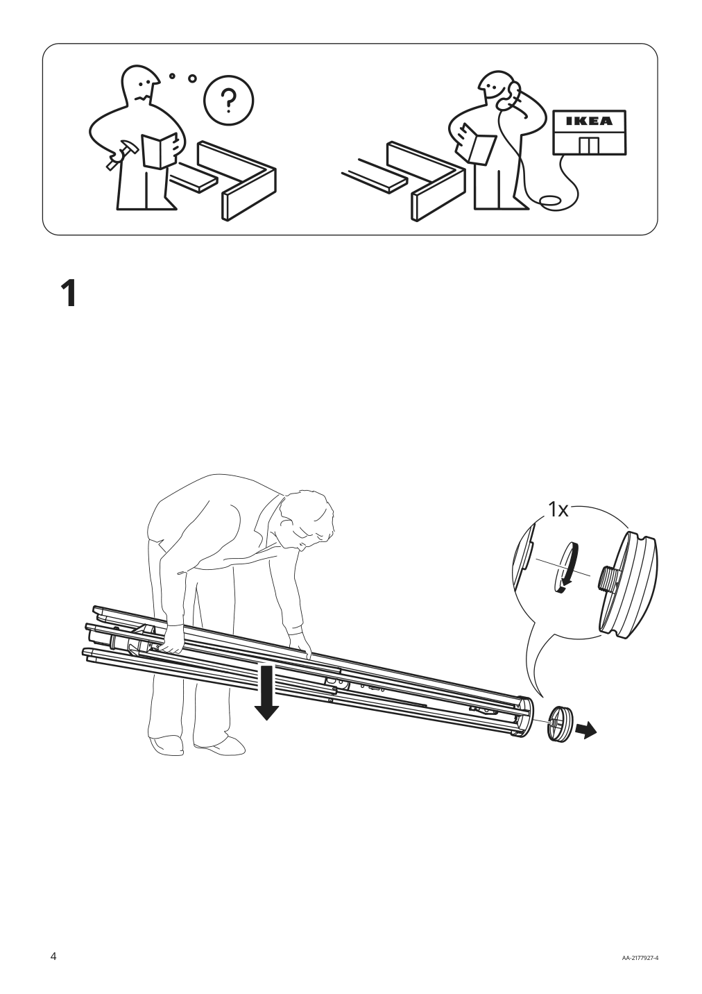 Assembly instructions for IKEA Betsoe umbrella frame tilting brown wood effect | Page 4 - IKEA BETSÖ / LINDÖJA umbrella with base 393.255.31