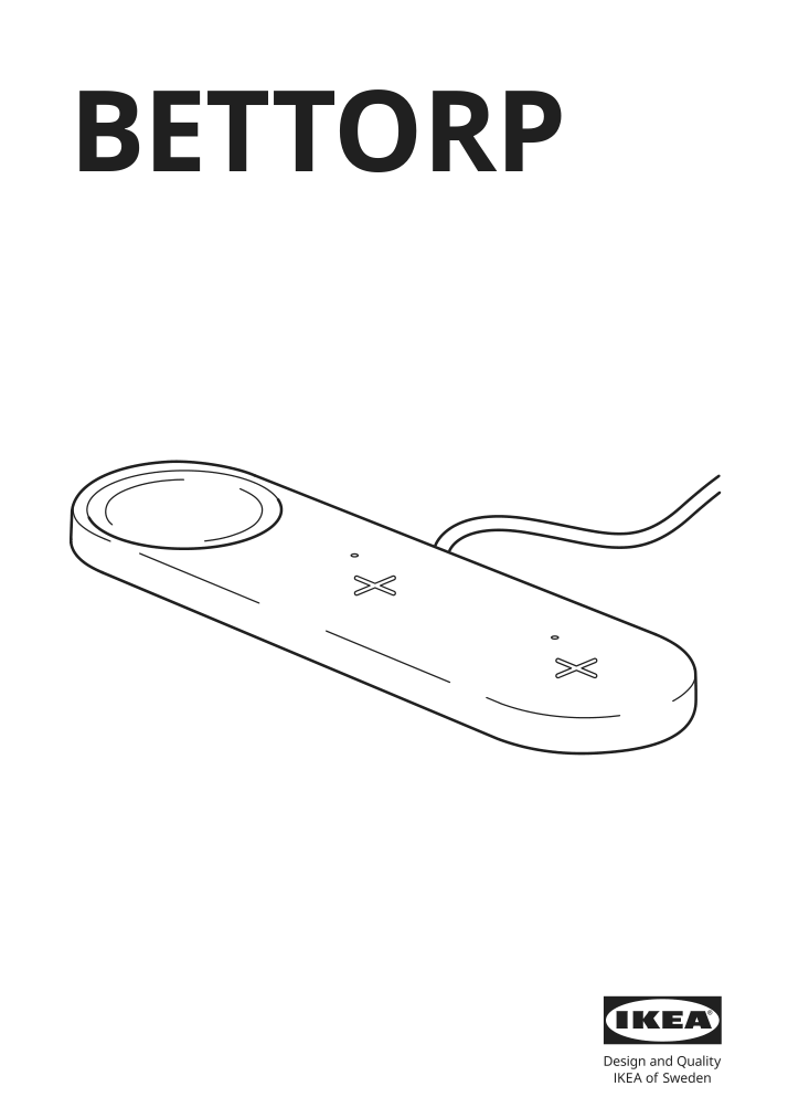 Assembly instructions for IKEA Bettorp led mobile lamp w wireless charging dimmable light gray blue | Page 1 - IKEA BETTORP LED mobile lamp w wireless charging 904.303.69