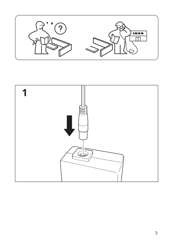 Assembly instructions for IKEA Bettorp led mobile lamp w wireless charging dimmable light gray blue | Page 5 - IKEA BETTORP LED mobile lamp w wireless charging 904.303.69