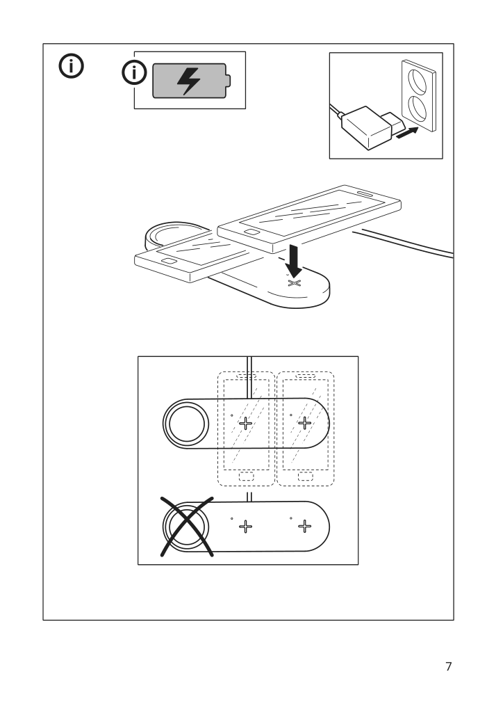 Assembly instructions for IKEA Bettorp led mobile lamp w wireless charging dimmable light gray blue | Page 7 - IKEA BETTORP LED mobile lamp w wireless charging 904.303.69