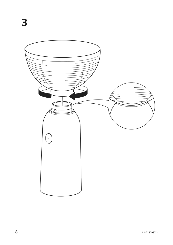 Assembly instructions for IKEA Bettorp led mobile lamp w wireless charging dimmable light gray blue | Page 8 - IKEA BETTORP LED mobile lamp w wireless charging 904.303.69