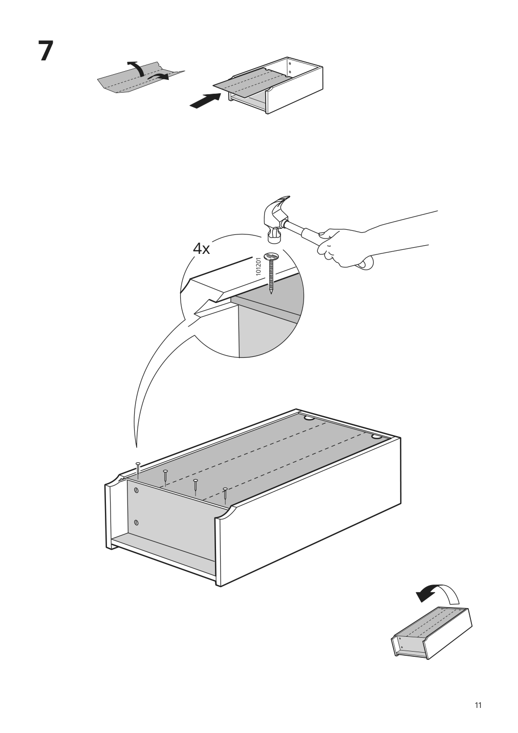 Assembly instructions for IKEA Billy bookcase birch veneer | Page 11 - IKEA BILLY bookcase 702.845.28