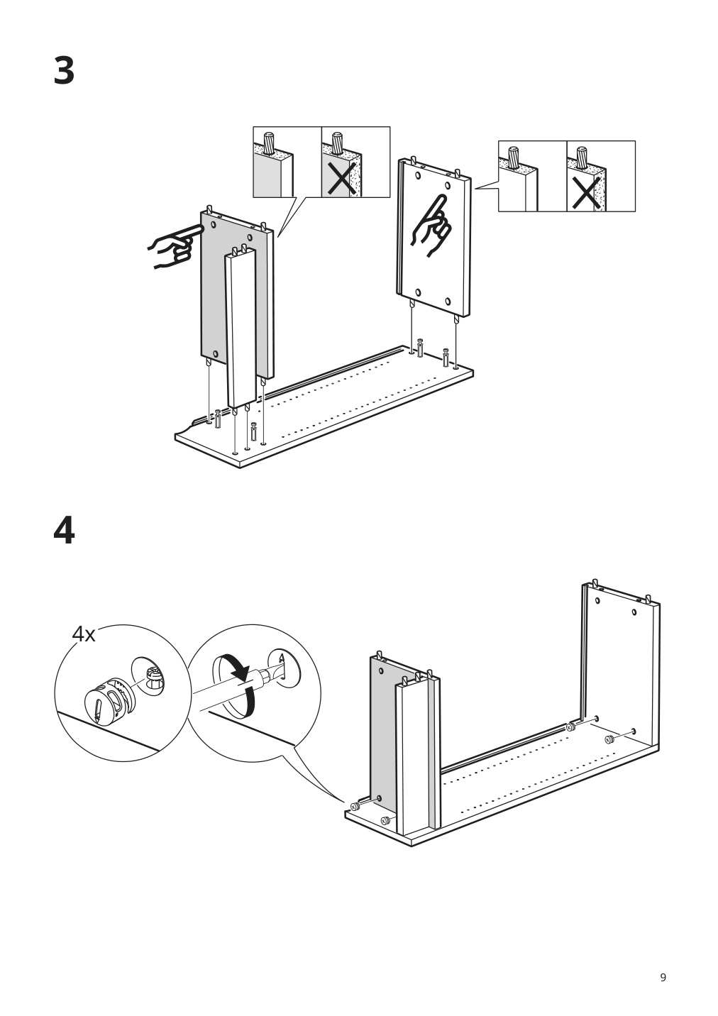 Assembly instructions for IKEA Billy bookcase birch veneer | Page 9 - IKEA BILLY bookcase 702.845.28