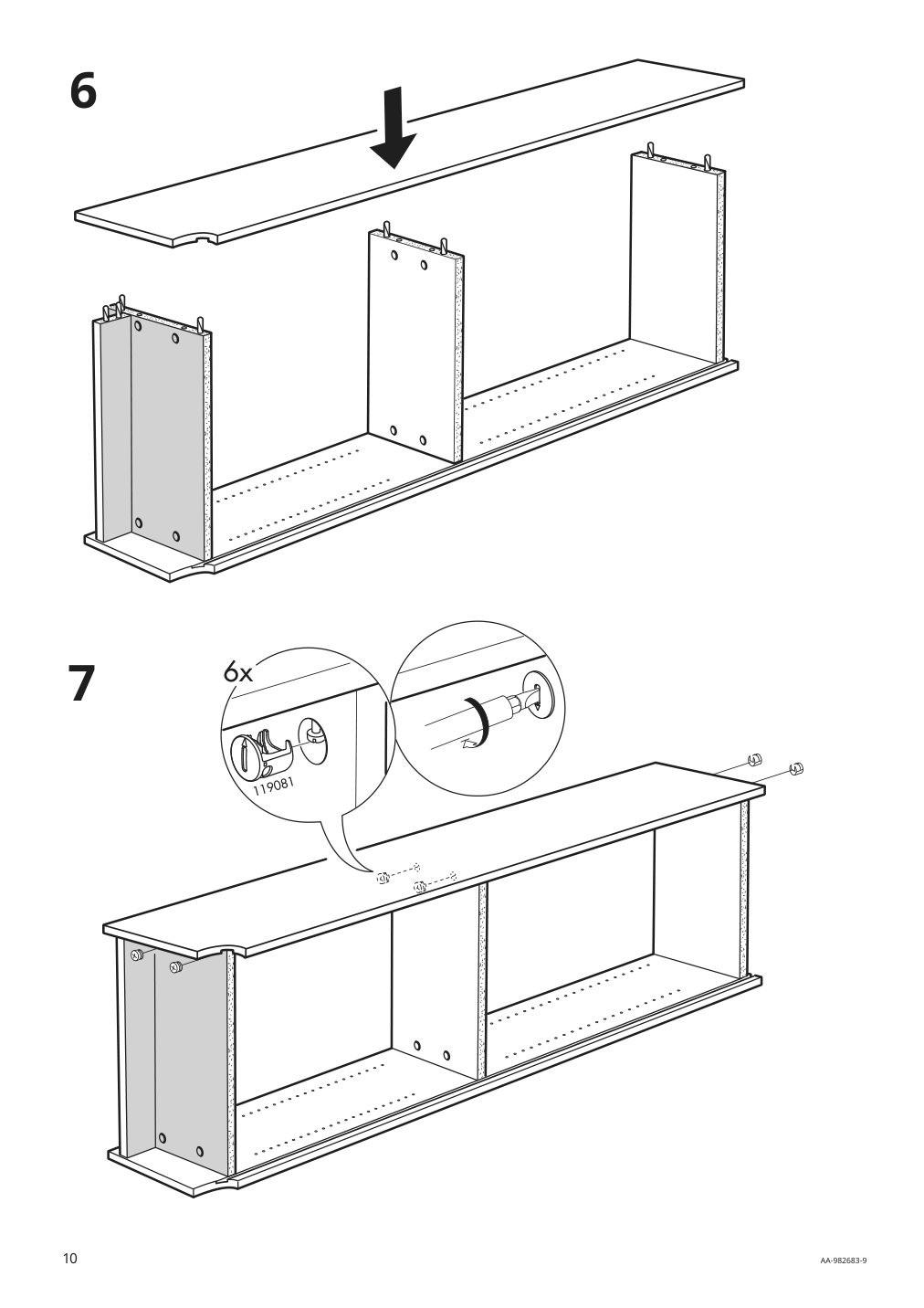 Assembly instructions for IKEA Billy bookcase birch veneer | Page 10 - IKEA BILLY / OXBERG bookcase 990.234.08