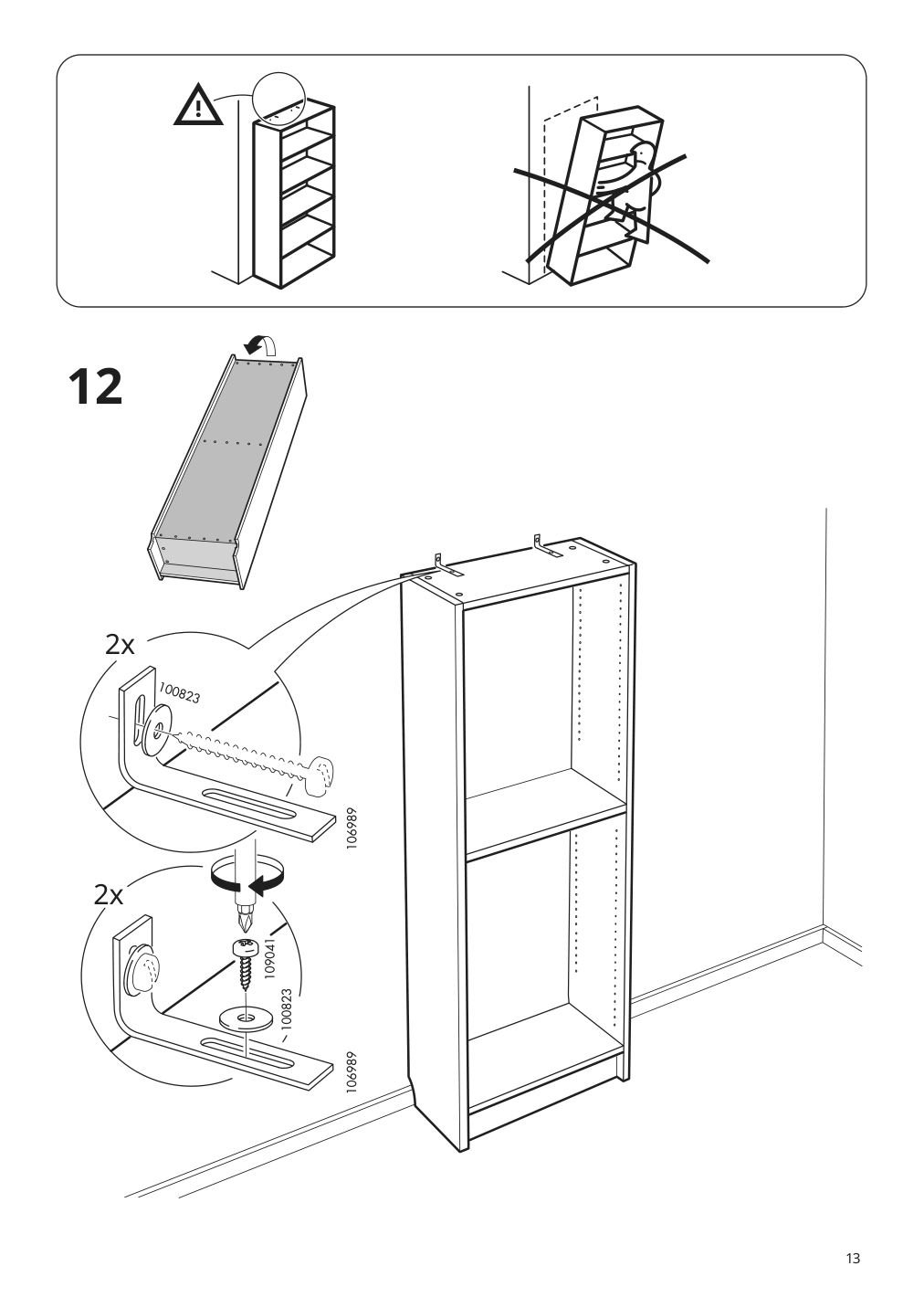 Assembly instructions for IKEA Billy bookcase birch veneer | Page 13 - IKEA BILLY / OXBERG bookcase 990.234.08