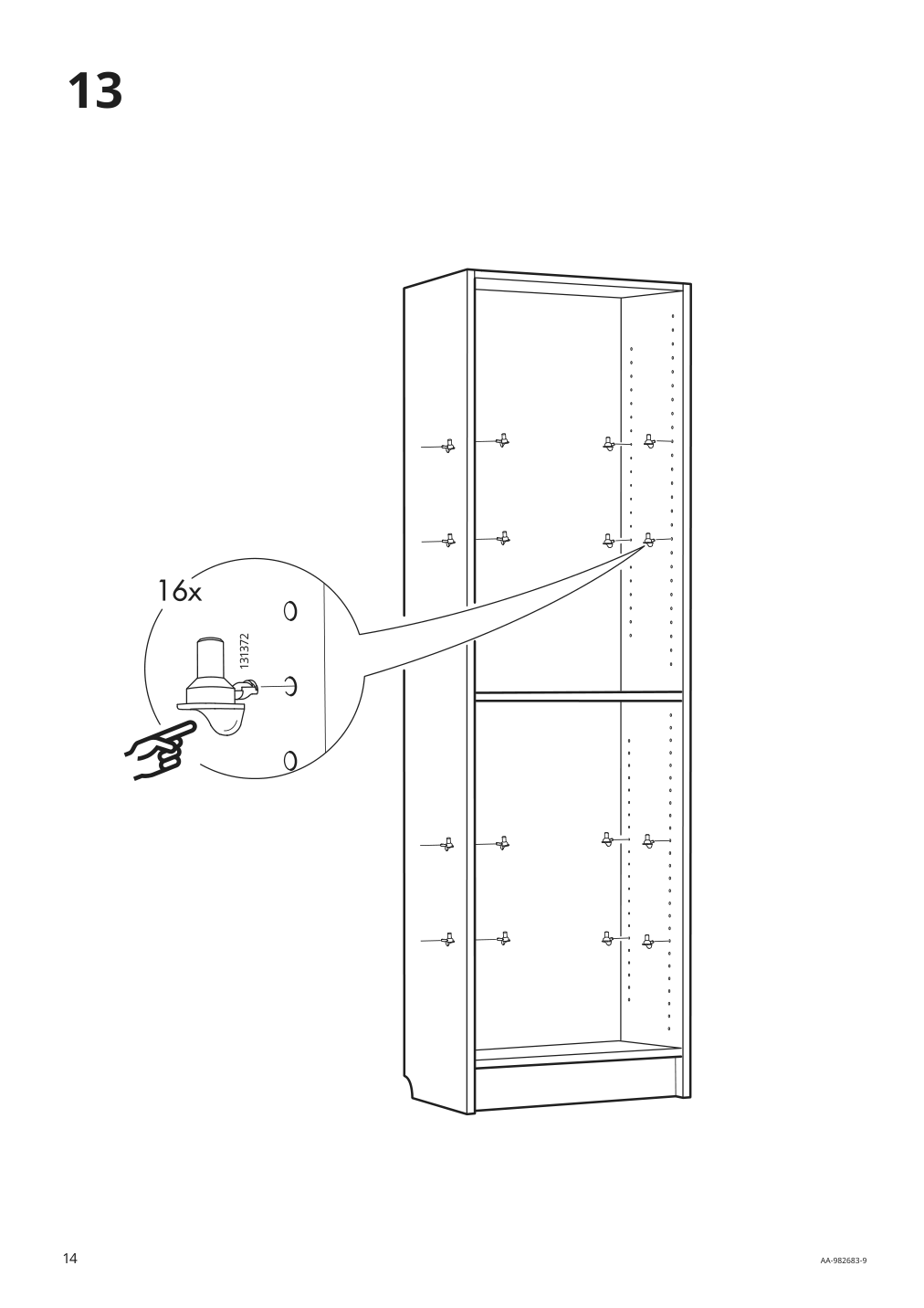 Assembly instructions for IKEA Billy bookcase birch veneer | Page 14 - IKEA BILLY / OXBERG bookcase 990.234.08