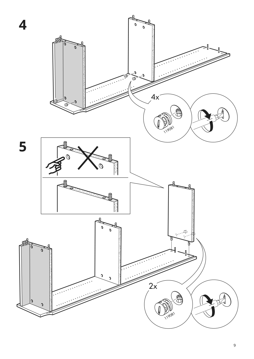 Assembly instructions for IKEA Billy bookcase birch veneer | Page 9 - IKEA BILLY / OXBERG bookcase 990.234.08