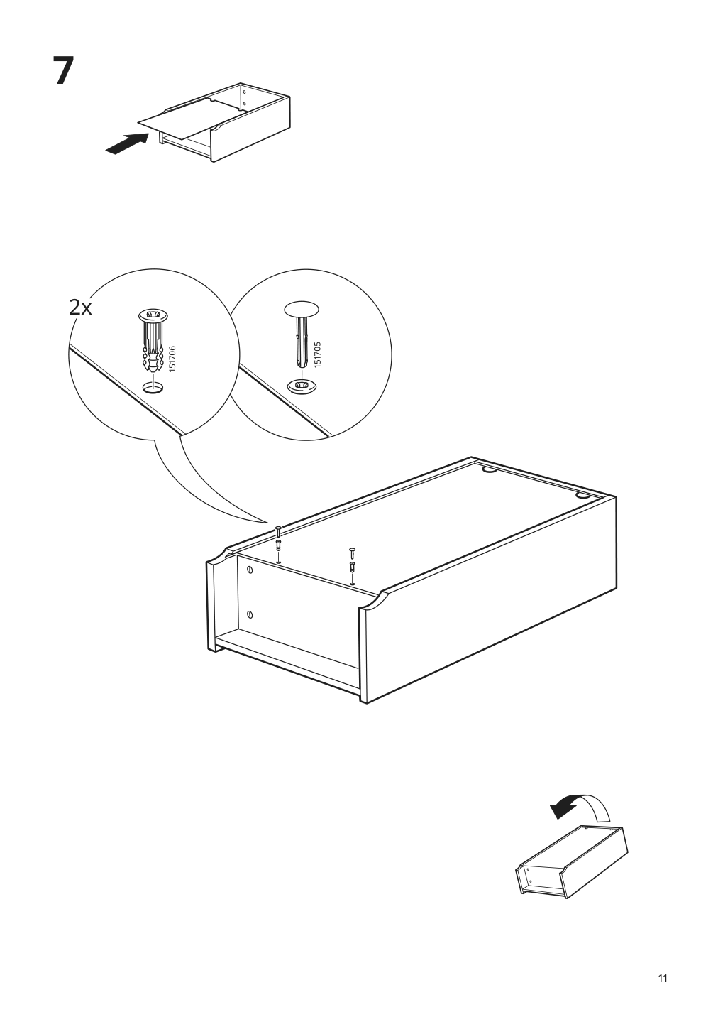 Assembly instructions for IKEA Billy bookcase brown walnut effect | Page 11 - IKEA BILLY / EKET storage combination with doors 695.060.78