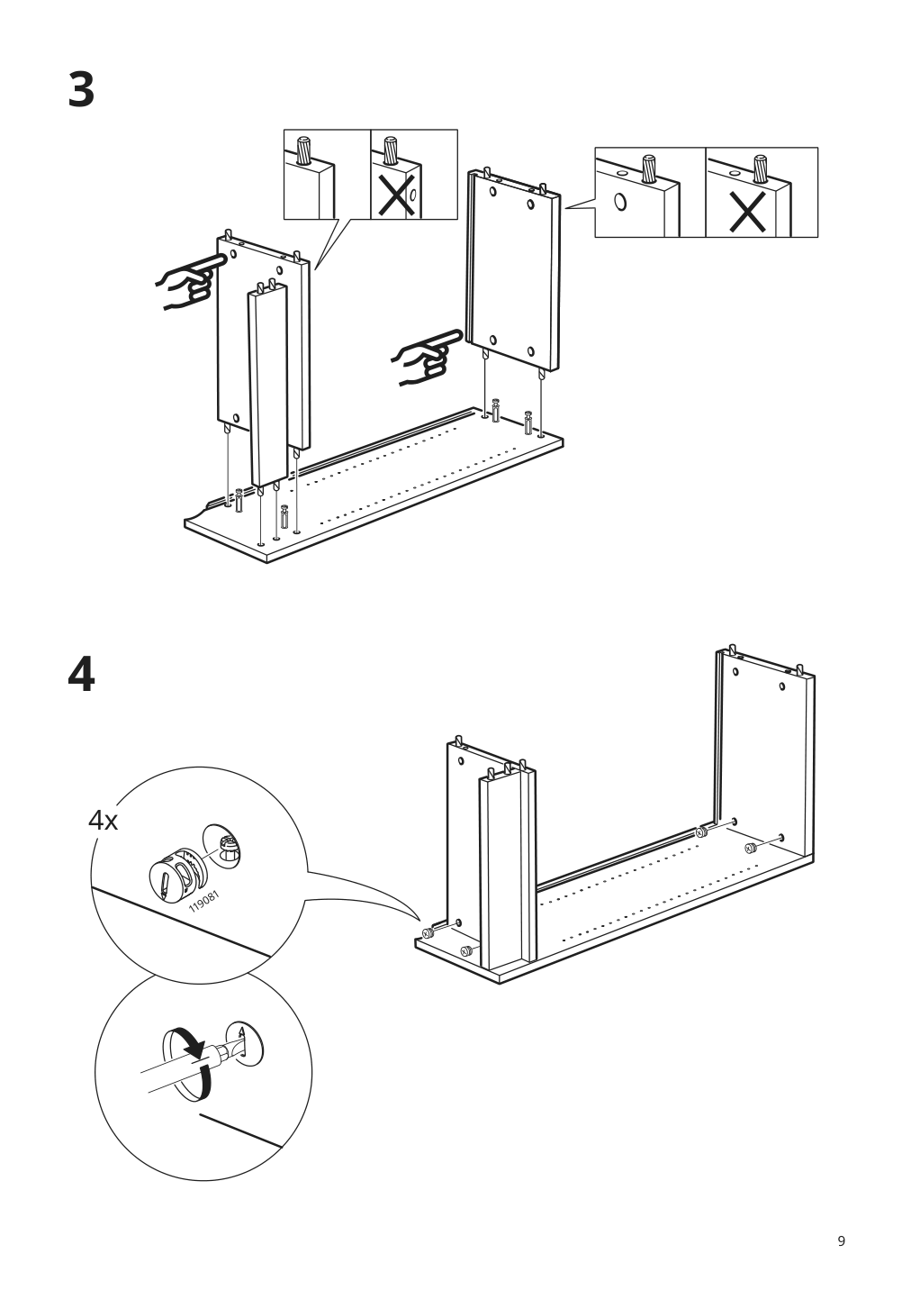 Assembly instructions for IKEA Billy bookcase brown walnut effect | Page 9 - IKEA BILLY / EKET storage combination with doors 695.060.78