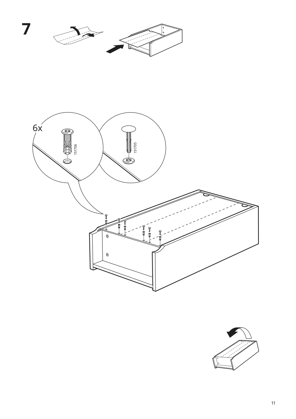 Assembly instructions for IKEA Billy bookcase brown walnut effect | Page 11 - IKEA BILLY / EKET storage combination with doors 095.060.76