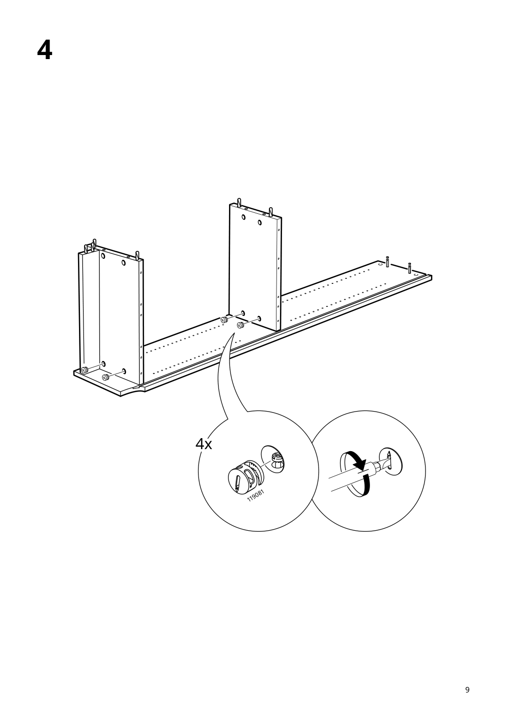 Assembly instructions for IKEA Billy bookcase brown walnut effect | Page 9 - IKEA BILLY / OXBERG bookcase with panel/glass doors 795.818.59