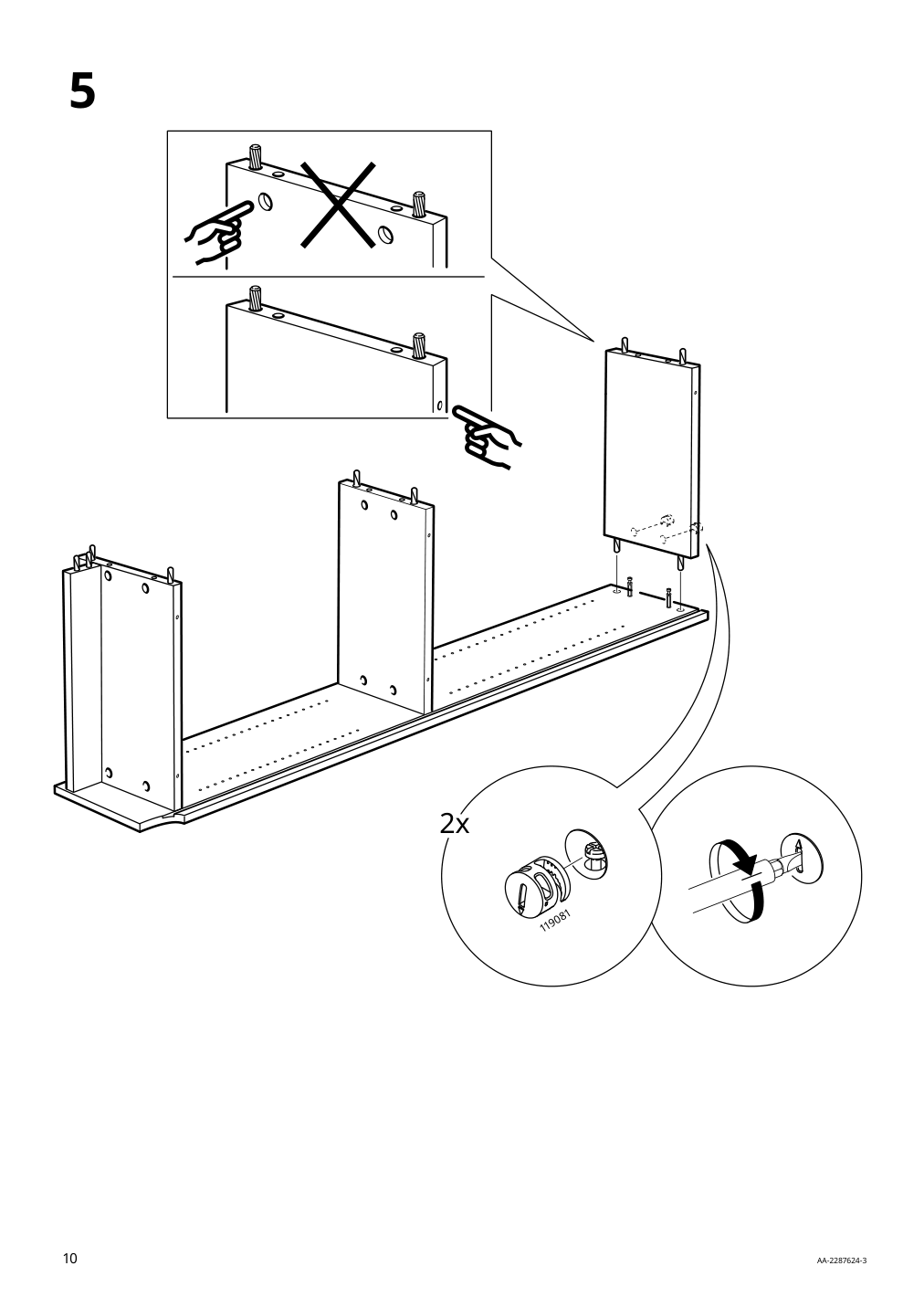 Assembly instructions for IKEA Billy bookcase oak effect | Page 10 - IKEA BILLY / OXBERG bookcase with glass-door 695.818.31