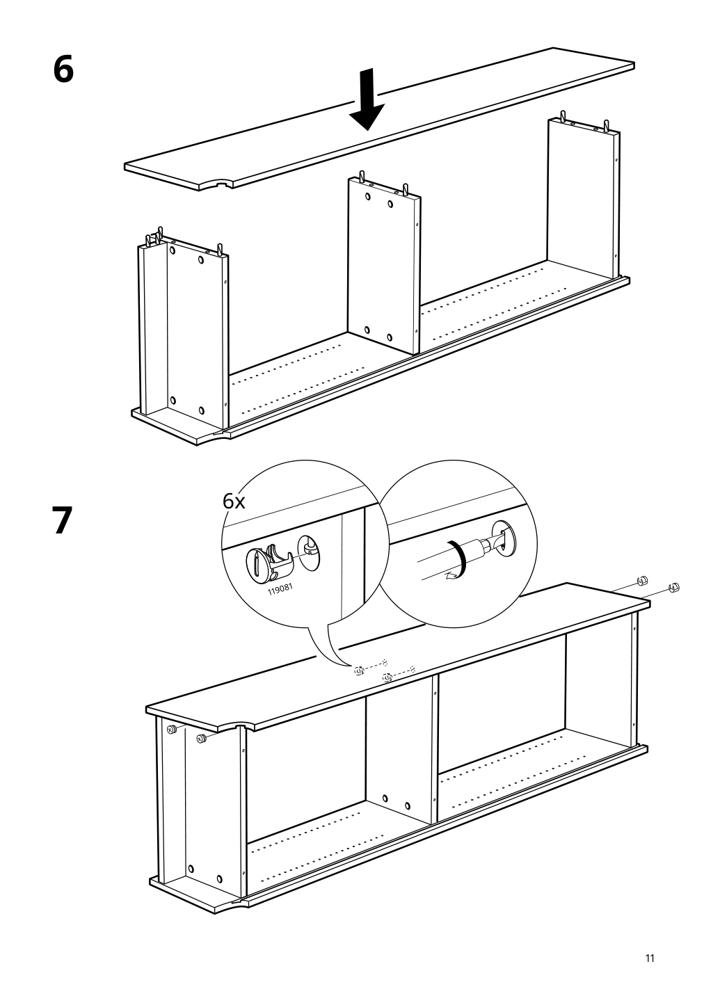 Assembly instructions for IKEA Billy bookcase oak effect | Page 11 - IKEA BILLY / OXBERG bookcase with glass-door 695.818.31