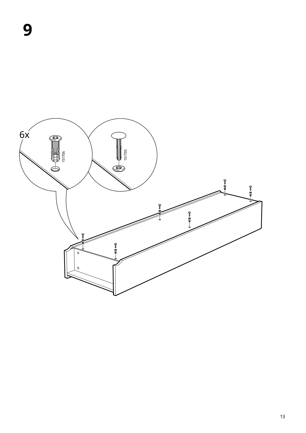 Assembly instructions for IKEA Billy bookcase oak effect | Page 13 - IKEA BILLY / OXBERG bookcase with glass-door 695.818.31