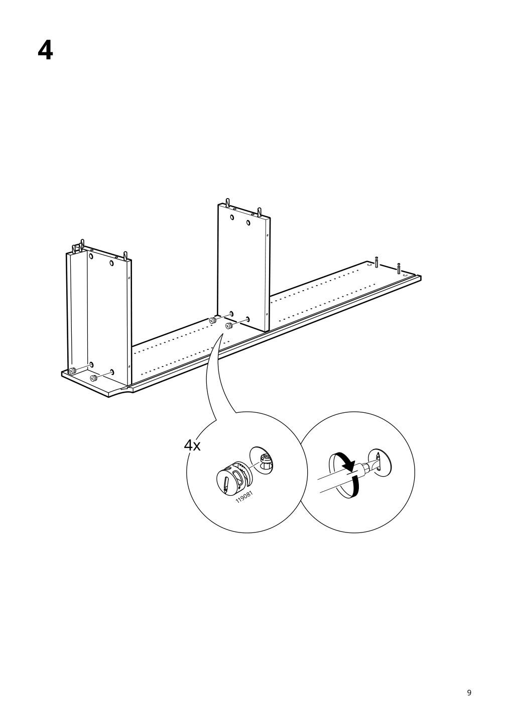 Assembly instructions for IKEA Billy bookcase oak effect | Page 9 - IKEA BILLY / OXBERG bookcase with glass-door 695.818.31