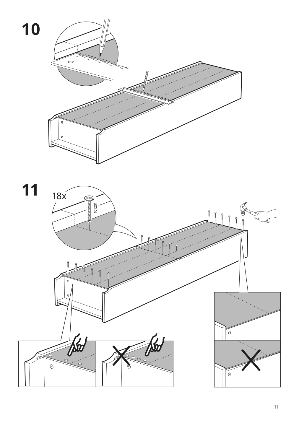 Assembly instructions for IKEA Billy bookcase white | Page 11 - IKEA BILLY / BRIMNES TV storage combination 693.986.20