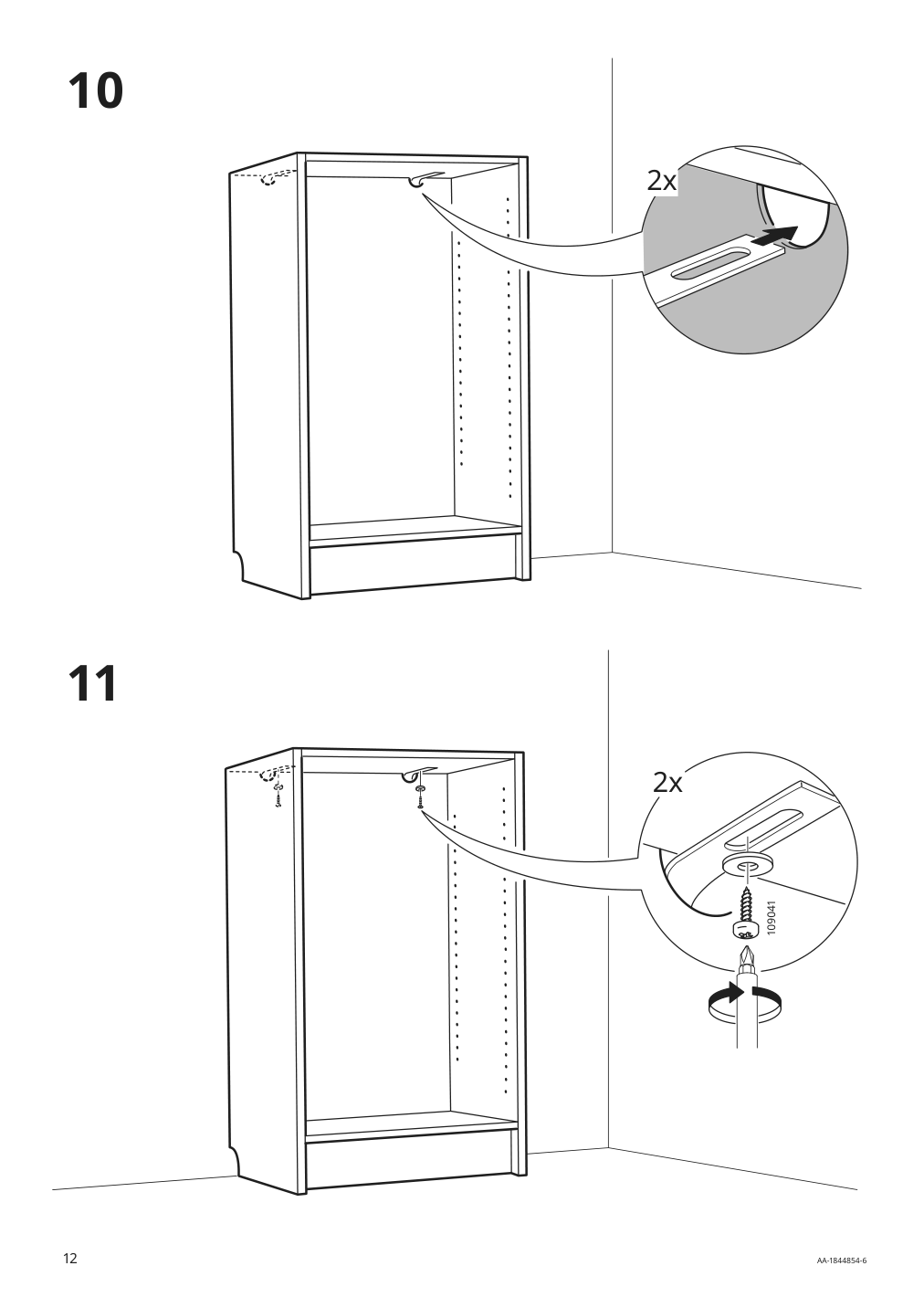 Assembly instructions for IKEA Billy bookcase white | Page 12 - IKEA BILLY / BESTÅ TV storage combination 893.986.81