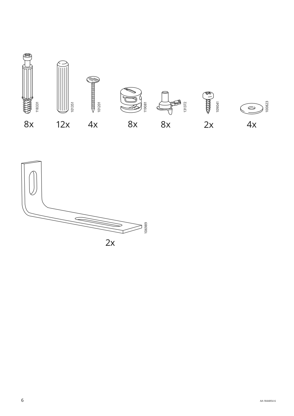 Assembly instructions for IKEA Billy bookcase white | Page 6 - IKEA BILLY / HÖGADAL bookcase with door 695.624.94