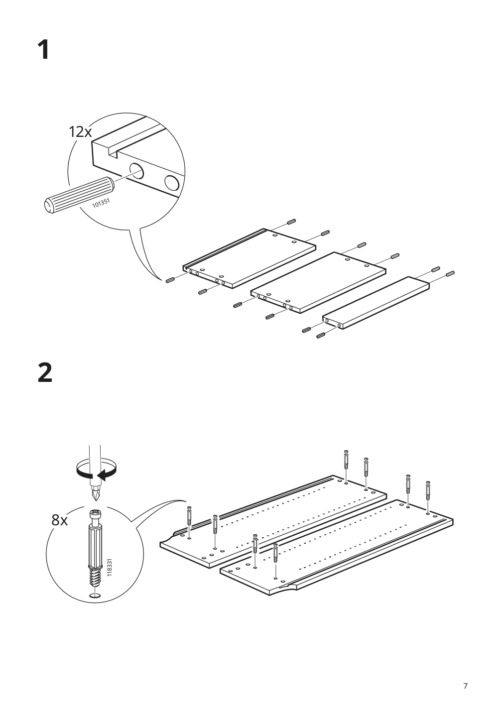 Assembly instructions for IKEA Billy bookcase white | Page 7 - IKEA BILLY / BESTÅ TV storage combination 893.986.81