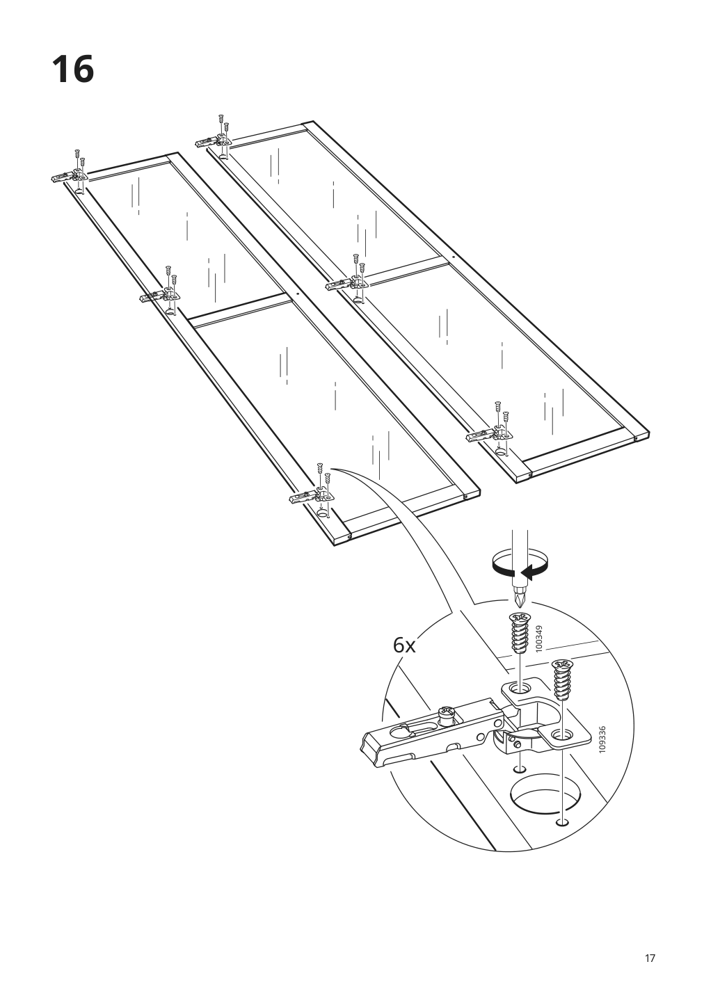 Assembly instructions for IKEA Billy bookcase with glass doors dark blue | Page 17 - IKEA BILLY bookcase 192.177.21