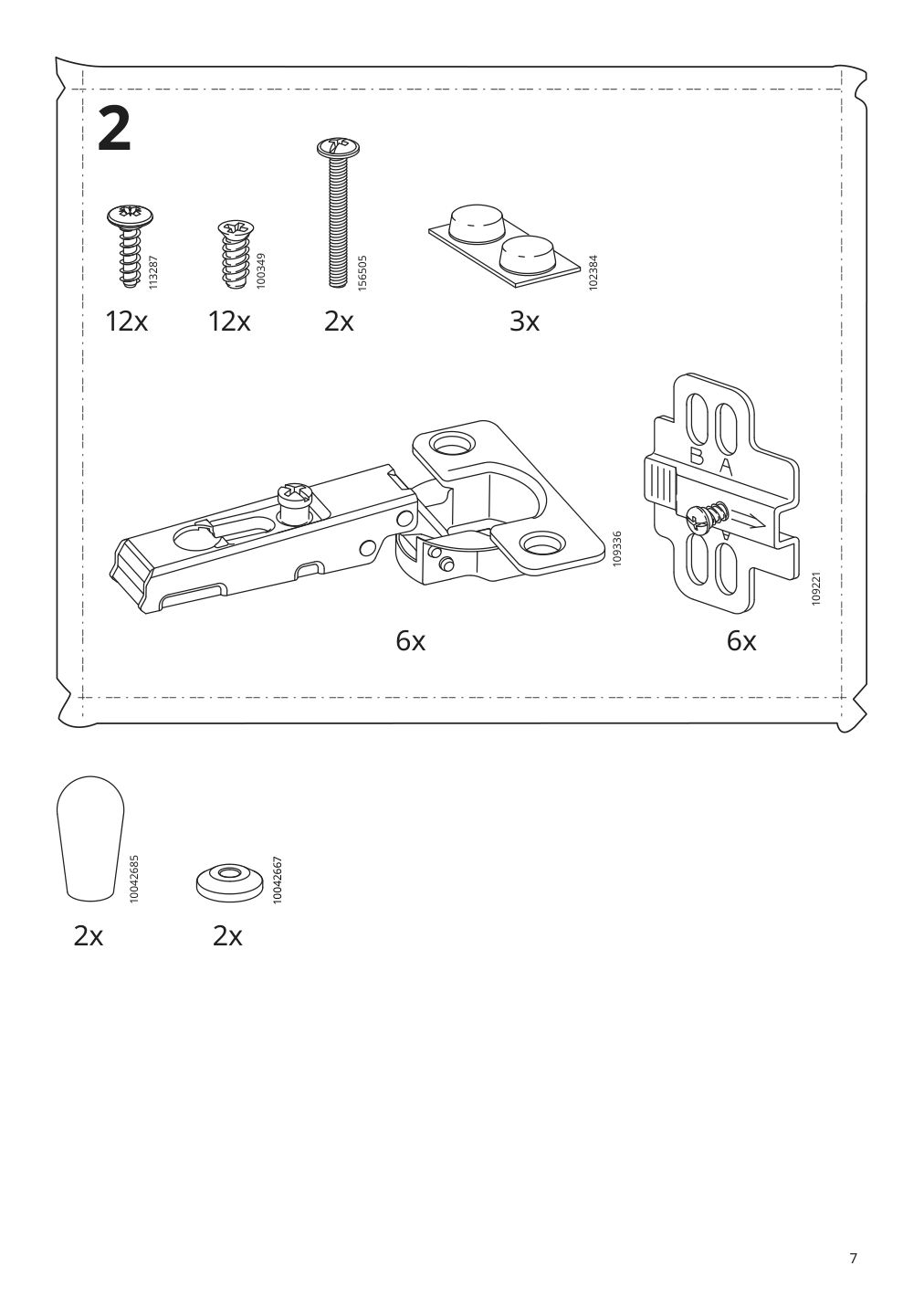 Assembly instructions for IKEA Billy bookcase with glass doors gray metallic effect | Page 7 - IKEA BILLY bookcase with glass doors 004.156.03