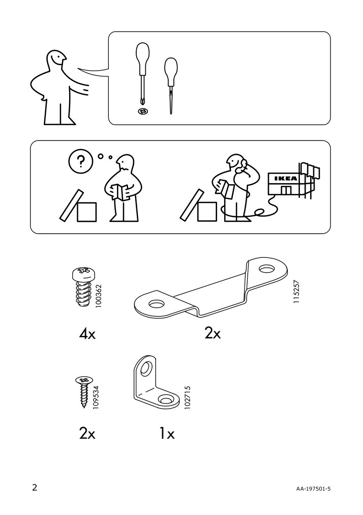 Assembly instructions for IKEA Billy corner hardware galvanized | Page 2 - IKEA BILLY bookcase 290.233.98