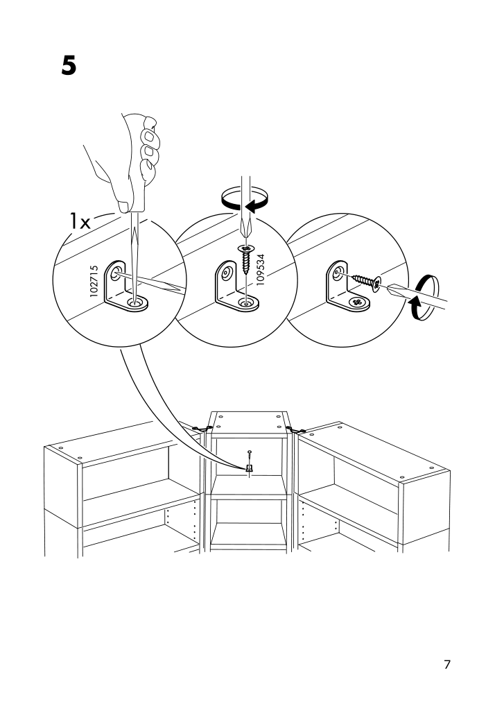 Assembly instructions for IKEA Billy corner hardware galvanized | Page 7 - IKEA BILLY bookcase 290.233.98