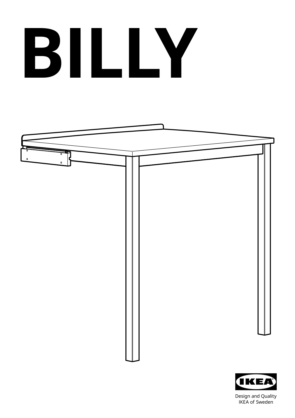 Assembly instructions for IKEA Billy desk white | Page 1 - IKEA BILLY bookcase with desk and drawer 395.639.42