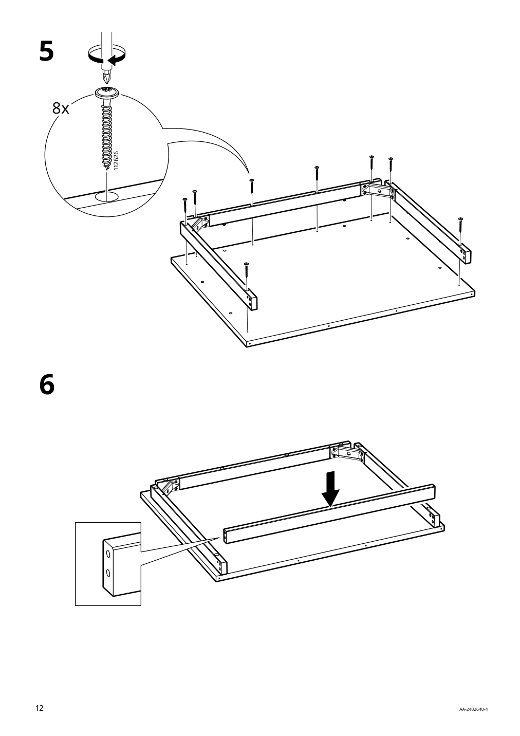 Assembly instructions for IKEA Billy desk white | Page 12 - IKEA BILLY bookcase with desk and drawer 395.639.42