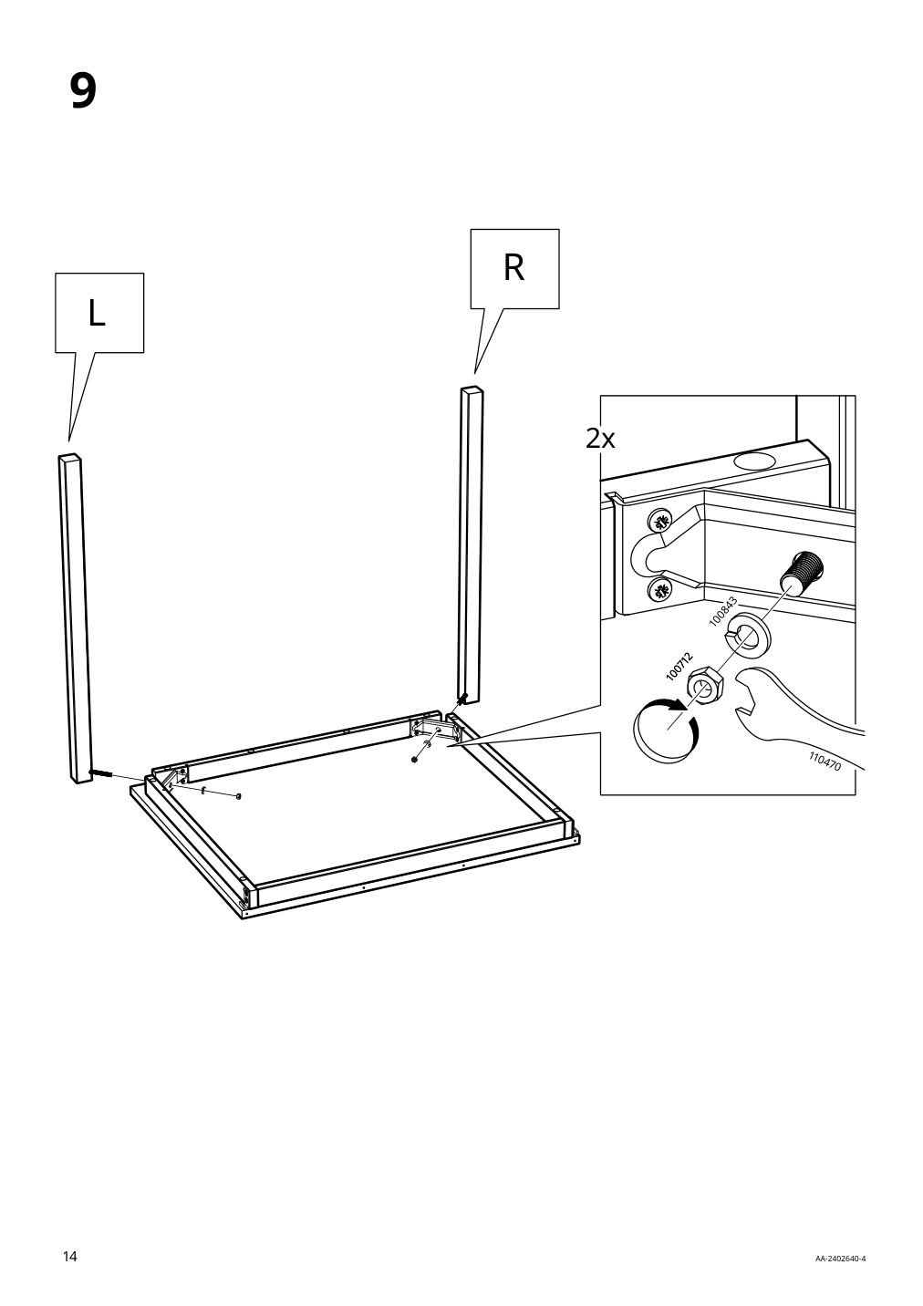 Assembly instructions for IKEA Billy desk white | Page 14 - IKEA BILLY bookcase with desk and drawer 395.639.42