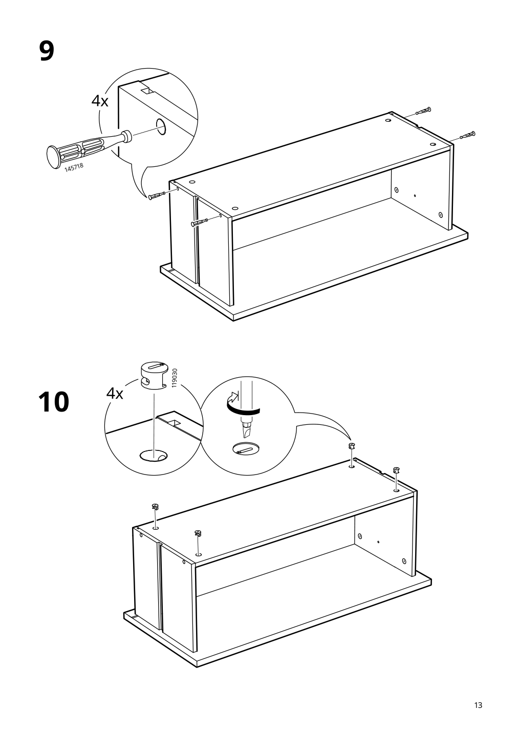 Assembly instructions for IKEA Billy drawer white with castors | Page 13 - IKEA BILLY bookcase with desk and drawer 395.639.42