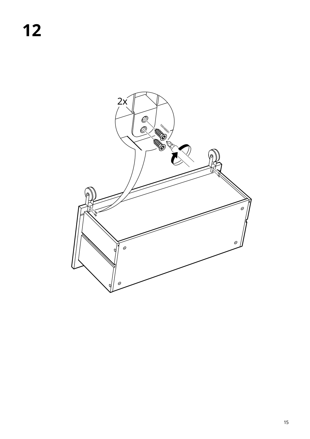 Assembly instructions for IKEA Billy drawer white with castors | Page 15 - IKEA BILLY bookcase with desk and drawer 395.639.42