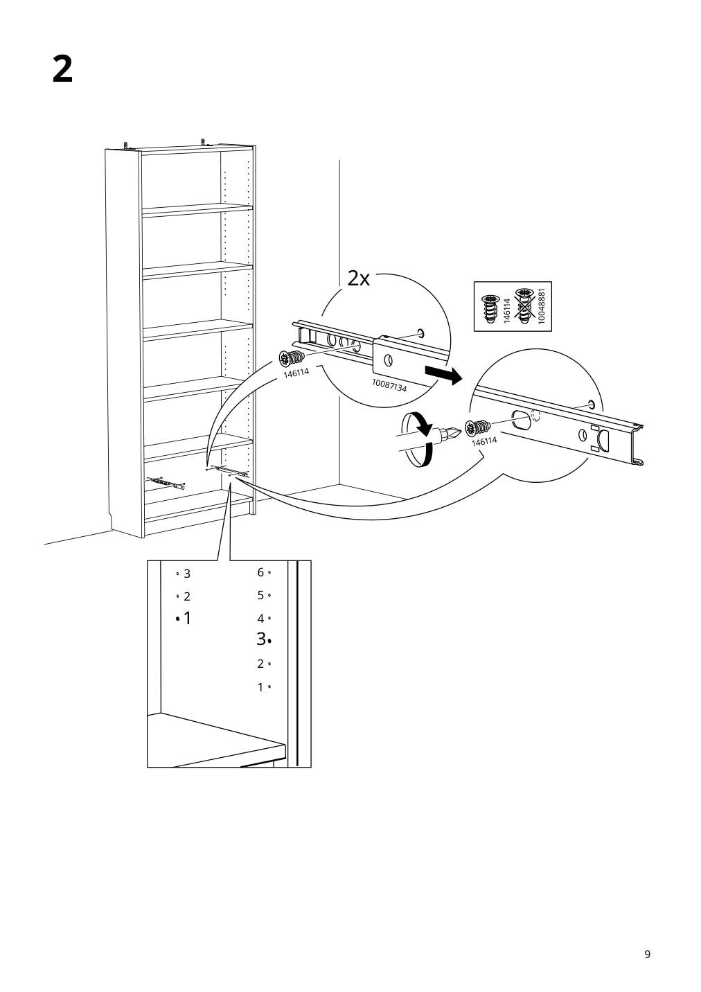 Assembly instructions for IKEA Billy drawer white with castors | Page 9 - IKEA BILLY bookcase with desk and drawer 395.639.42