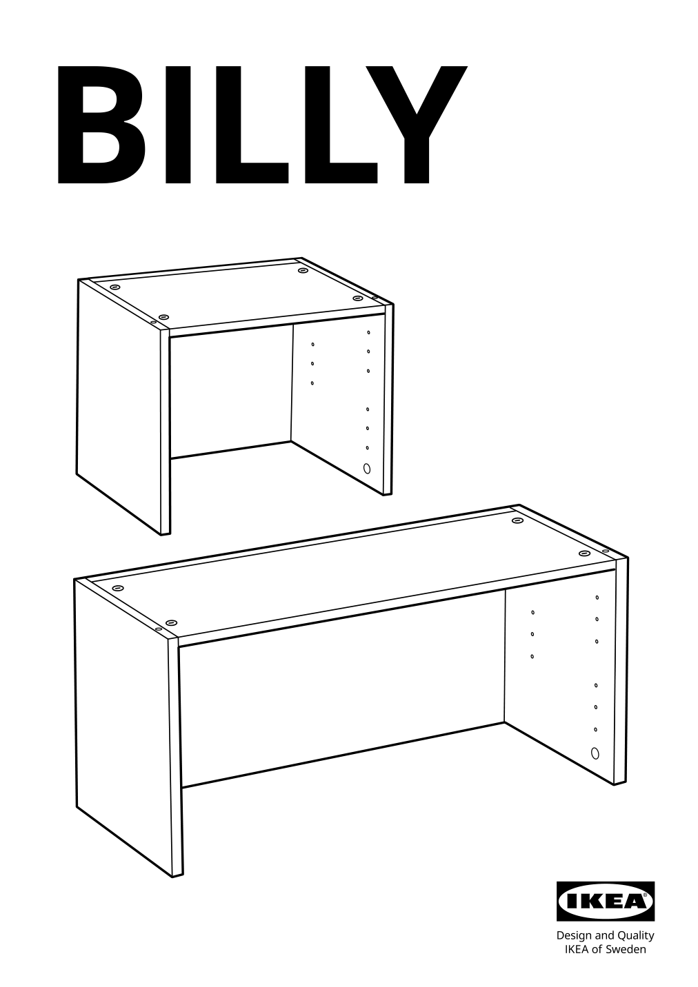 Assembly instructions for IKEA Billy height extension unit oak effect | Page 1 - IKEA BILLY / OXBERG bookcase w glass doors/ext unit 495.819.12