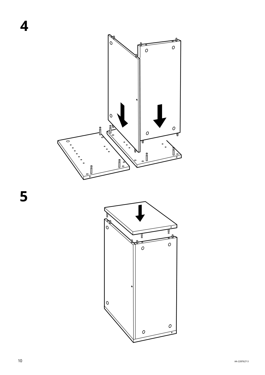 Assembly instructions for IKEA Billy height extension unit oak effect | Page 10 - IKEA BILLY / OXBERG bookcase w glass doors/ext unit 495.819.12